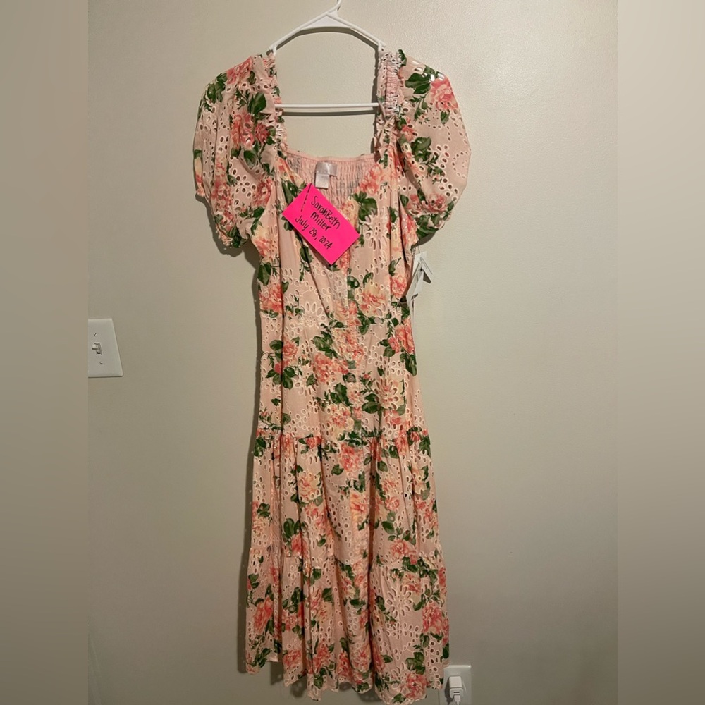 Rachel Parcell NWT medium bloom eyelet dress